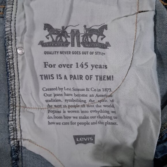 Levi's 541 Jean Men 41x31, Tag 42x34 Blue Stretch Denim Athletic Taper - Picture 16 of 16